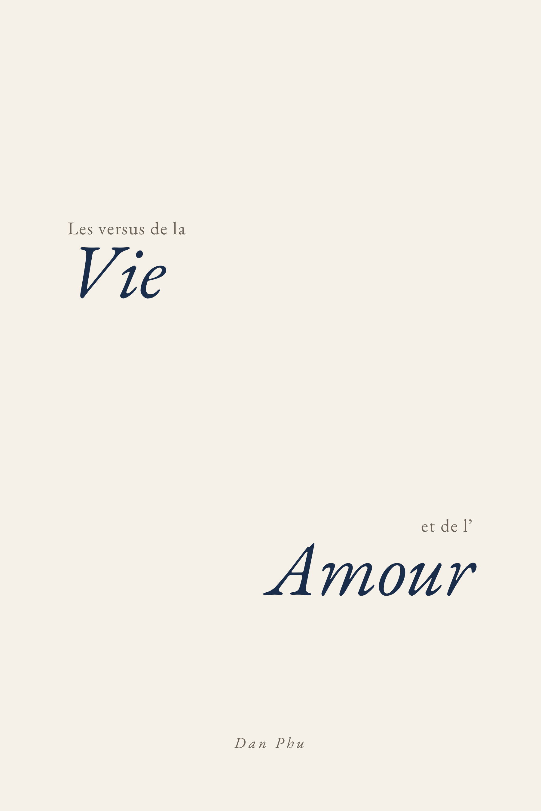 Couverture — Les versus de la Vie et de l’Amour, Dan Phu